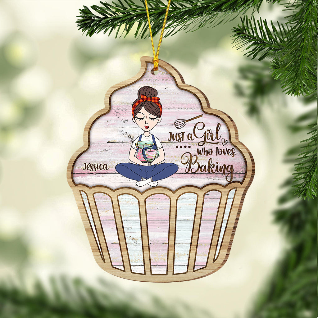 Just A Girl Who Loves Baking - Personalized Baking Ornament