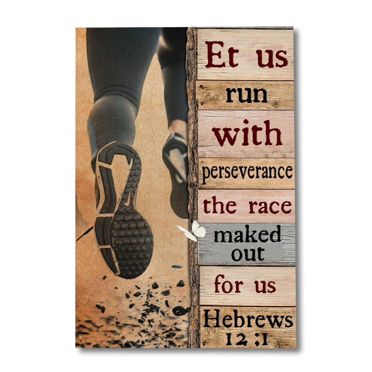 Let Us Run With Perseverance Running Canvas And Poster