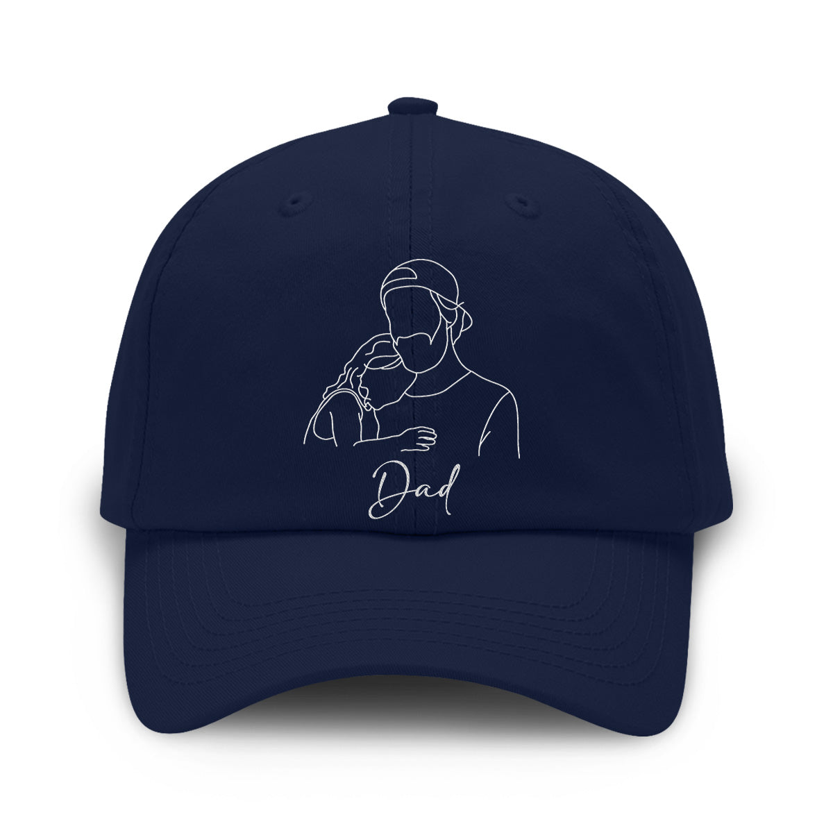 Custom Photo - Personalized Step Dad Embroidered Classic Cap