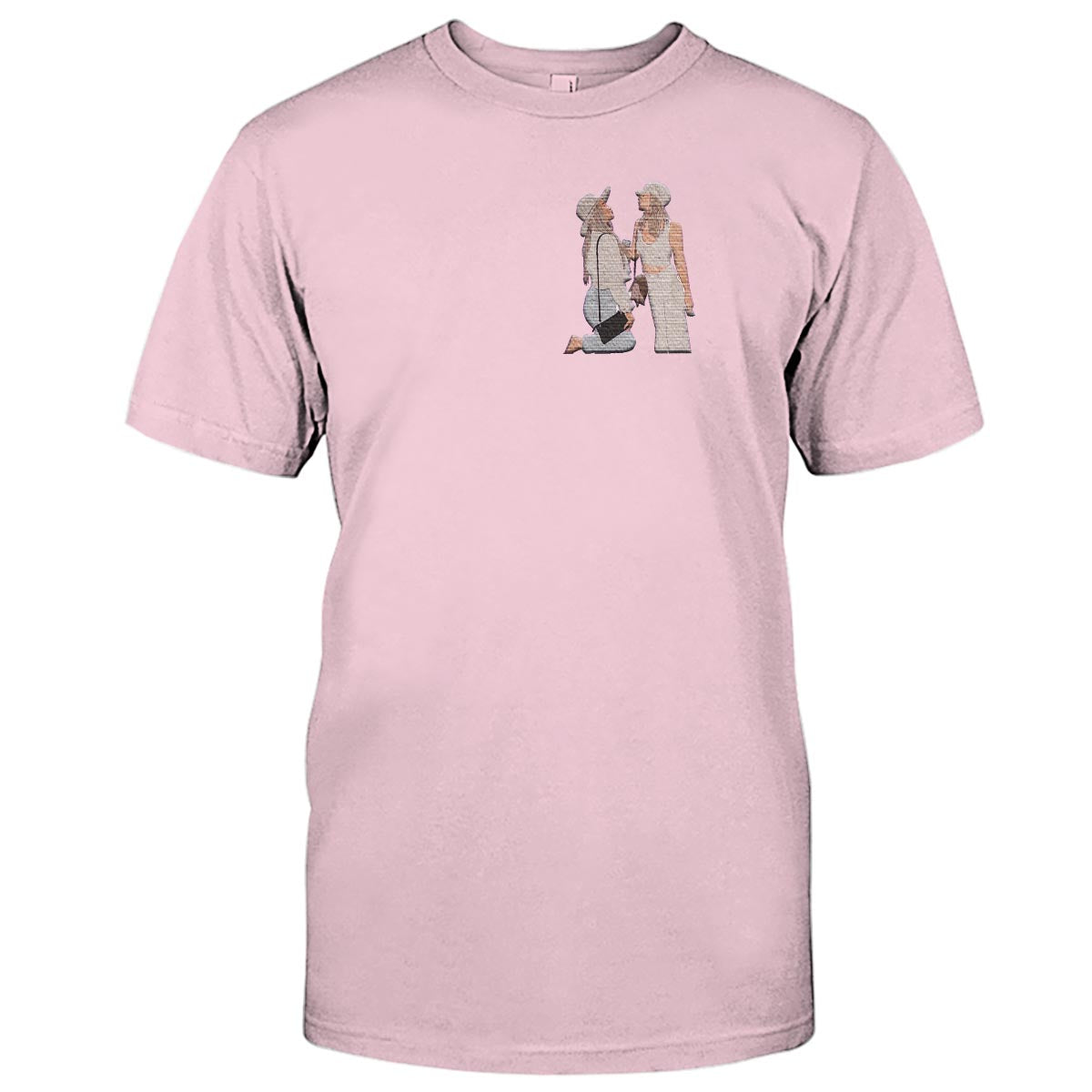 Custom 2D Photo - Personalized Bestie Embroidered T-shirt