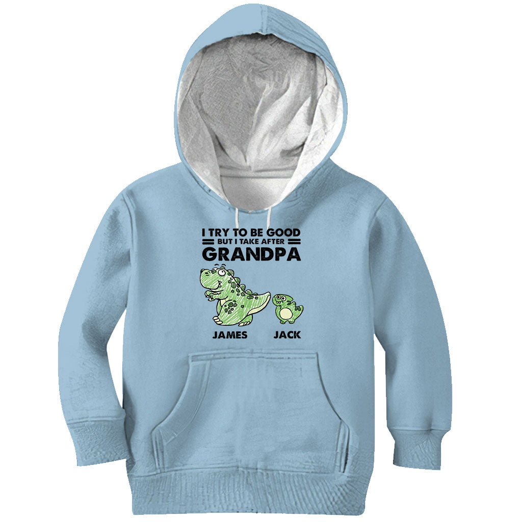 I Take After My Grandma/Grandpa - Gift for grandpa - Personalized T-shirt And Hoodie