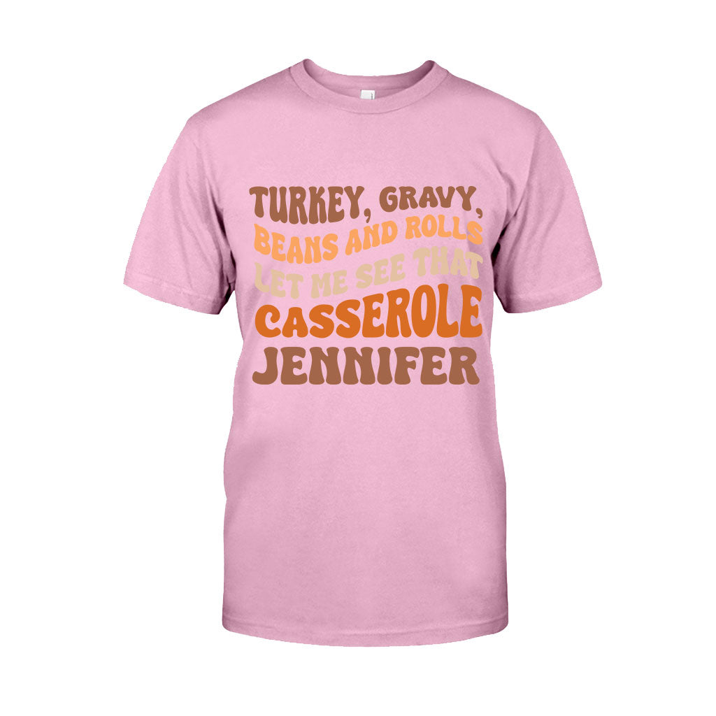 Let Me See That Casserole - Personalized Thanksgiving T-shirt And Hoodie