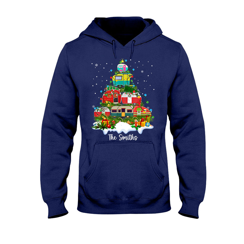 Happy Camper Merry Christmas - Personalized Camping T-shirt And Hoodie