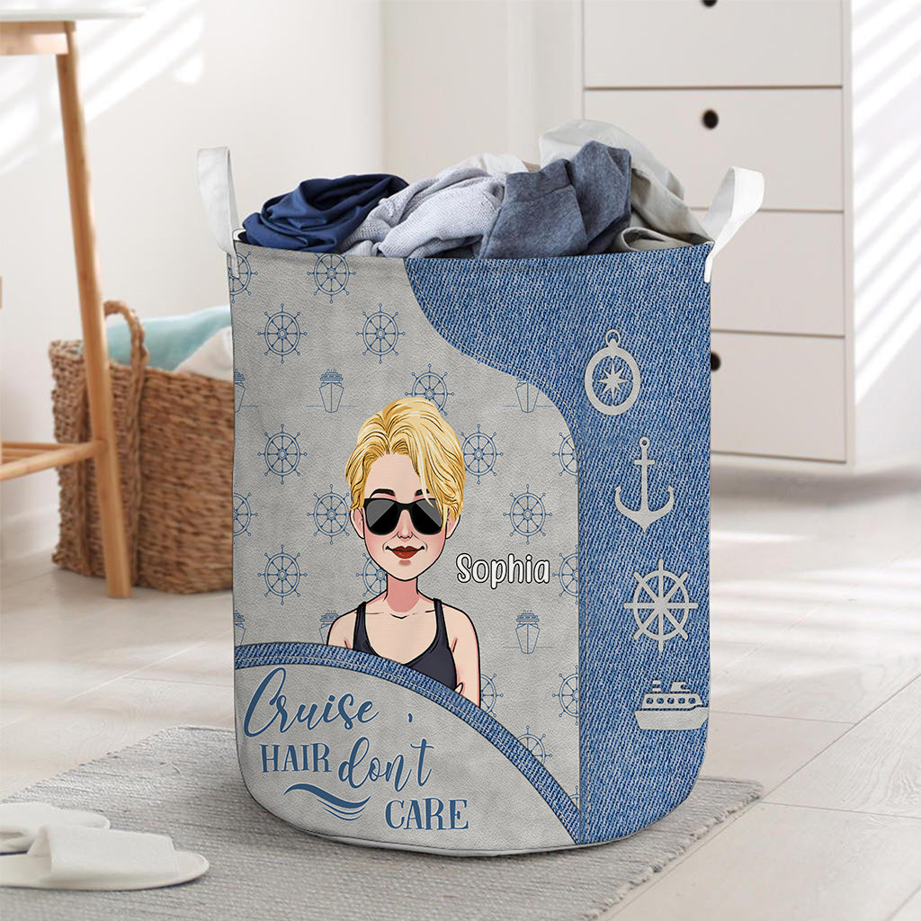 Cruise Hair Don't Care - Personalized Cruising Laundry Basket