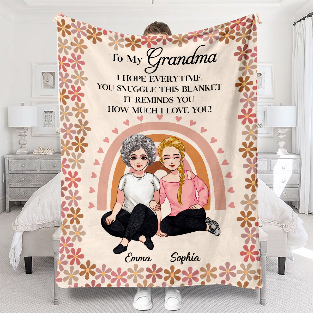 We Hope Everytime You Snuggle This Blanket - Gift for mom, grandma - Personalized Blanket