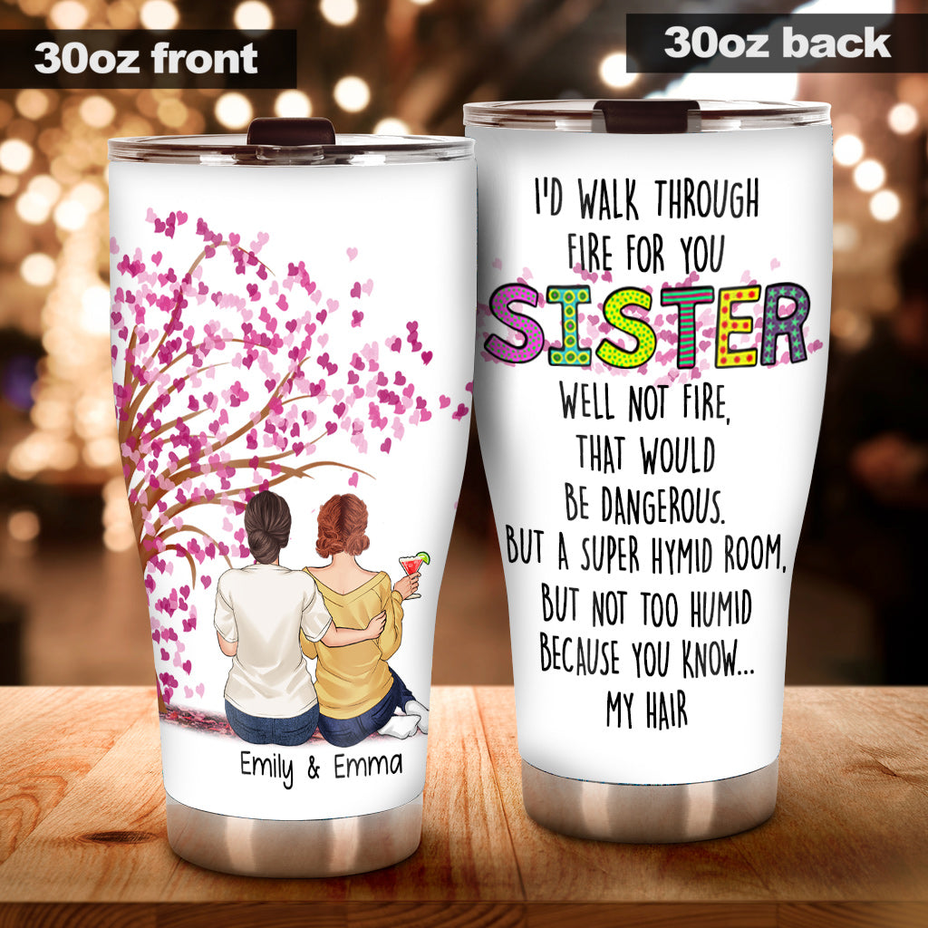 Big Sis Lil Sis I'll Be There For You - Personalized Tumbler Cup