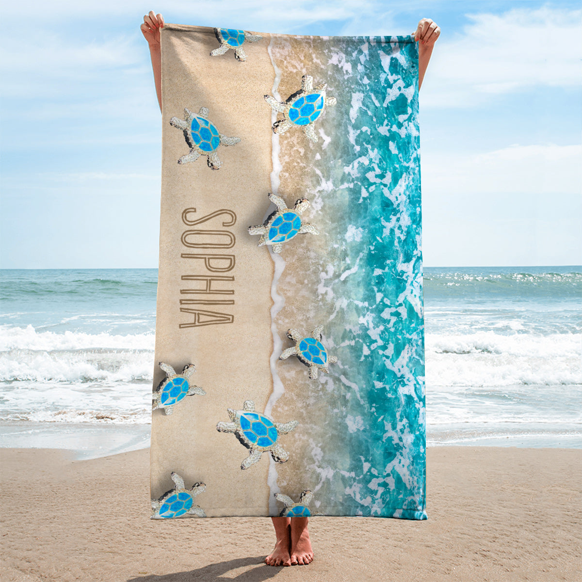 Into The Sea - Personalized Sea Lover Beach Towel