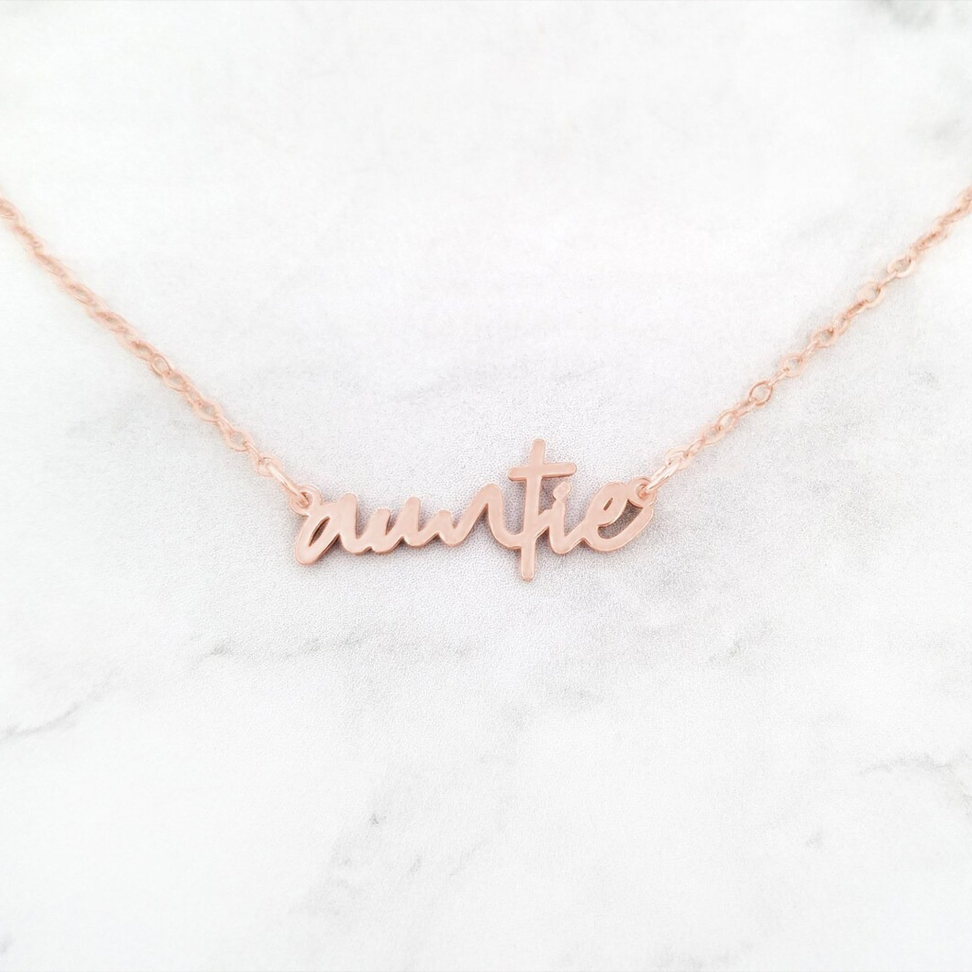 Auntie - Gift for Aunt - Personalized Name Necklace