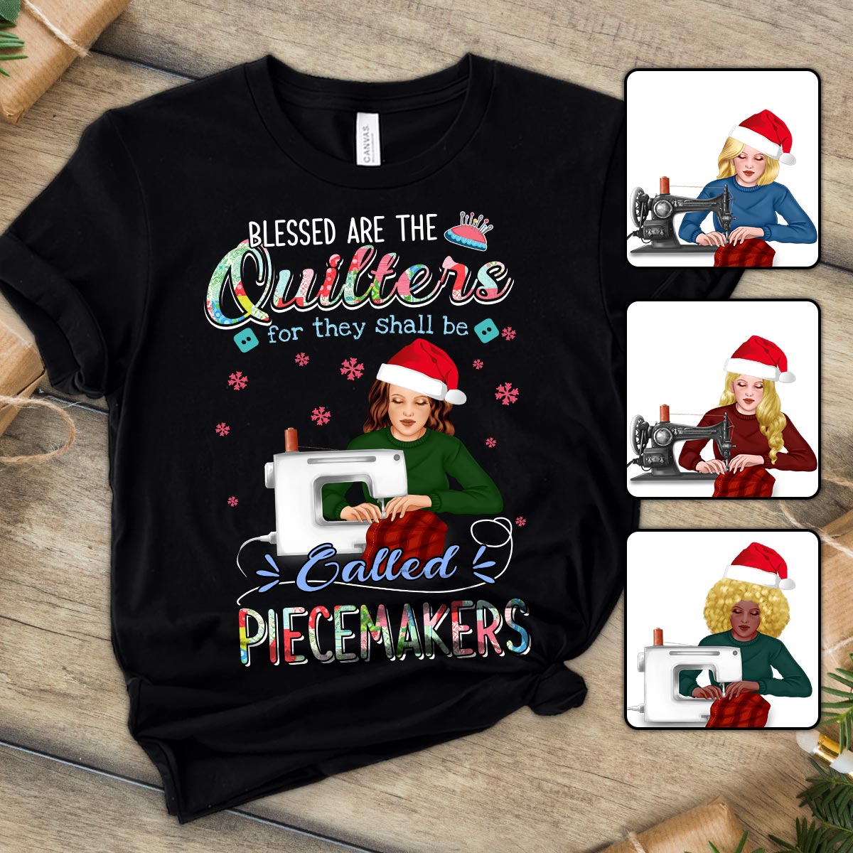  Blessed are the Quilters - Piecemakers Funny quilting Tshirt :  Clothing, Shoes & Jewelry