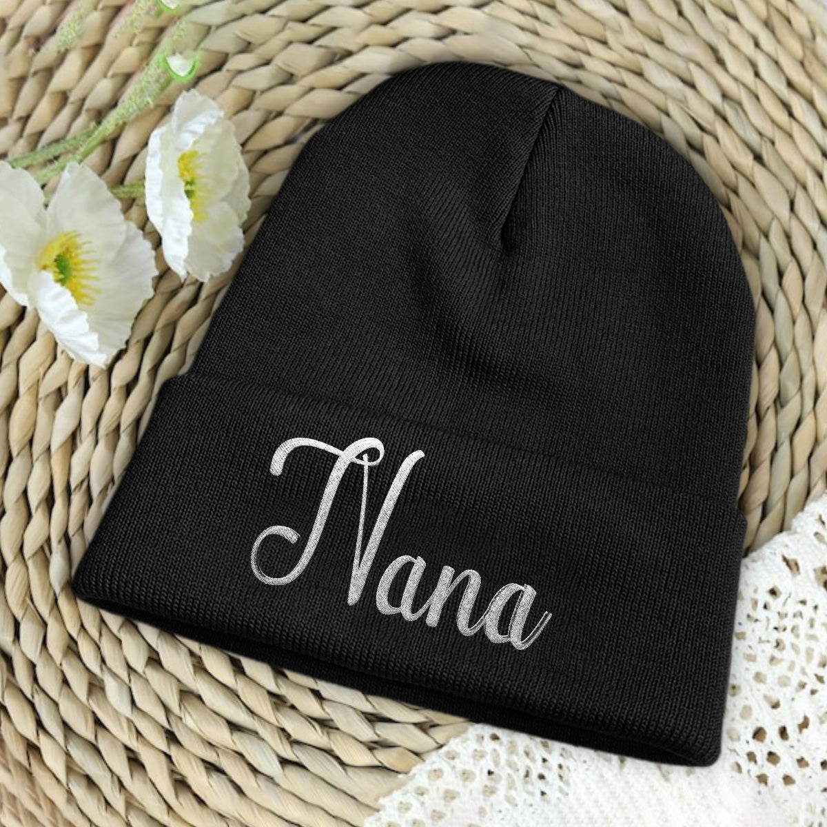 Custom Name - Personalized Grandma Embroidered Beanie