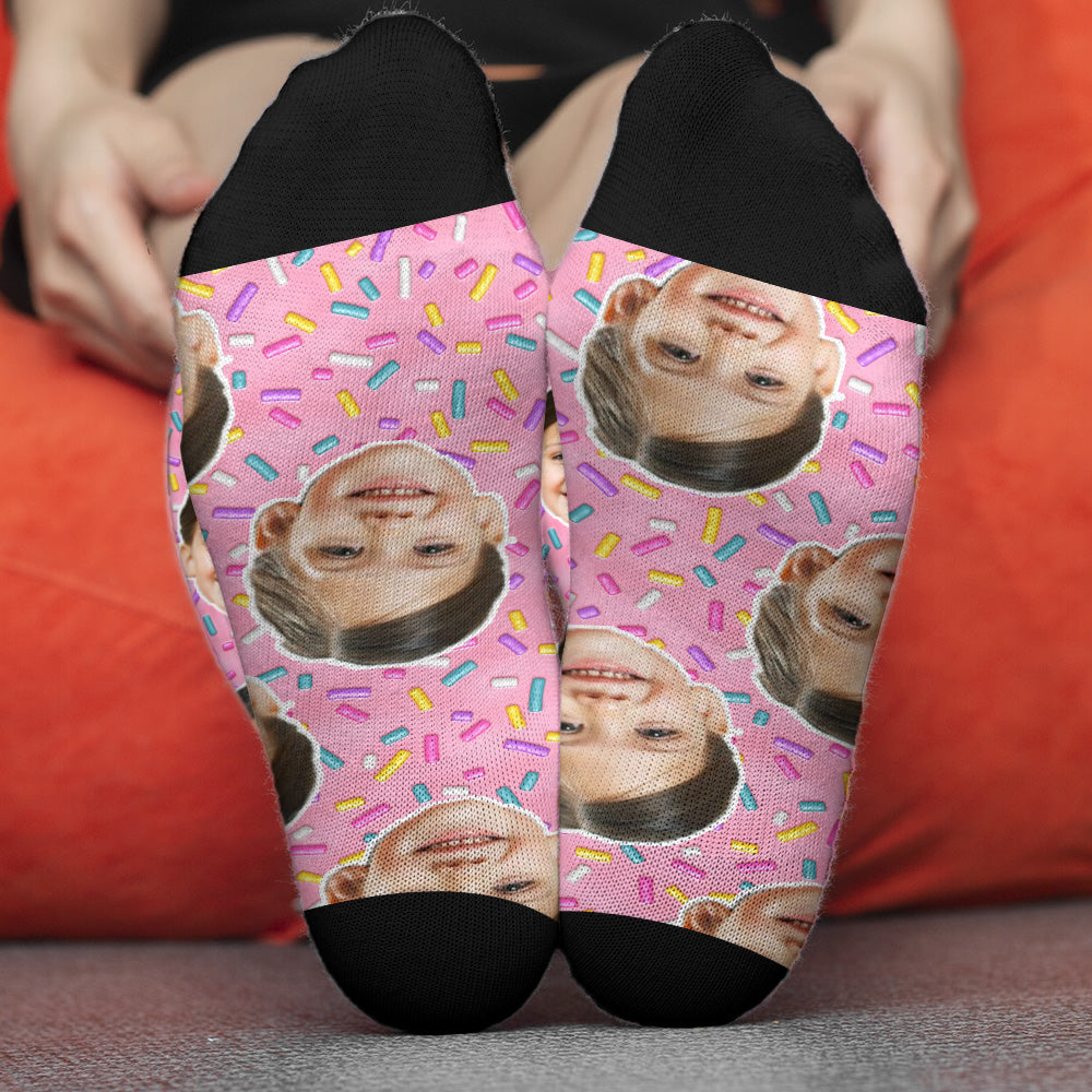 Custom Face Sweet Candy - Personalized Daughter Socks