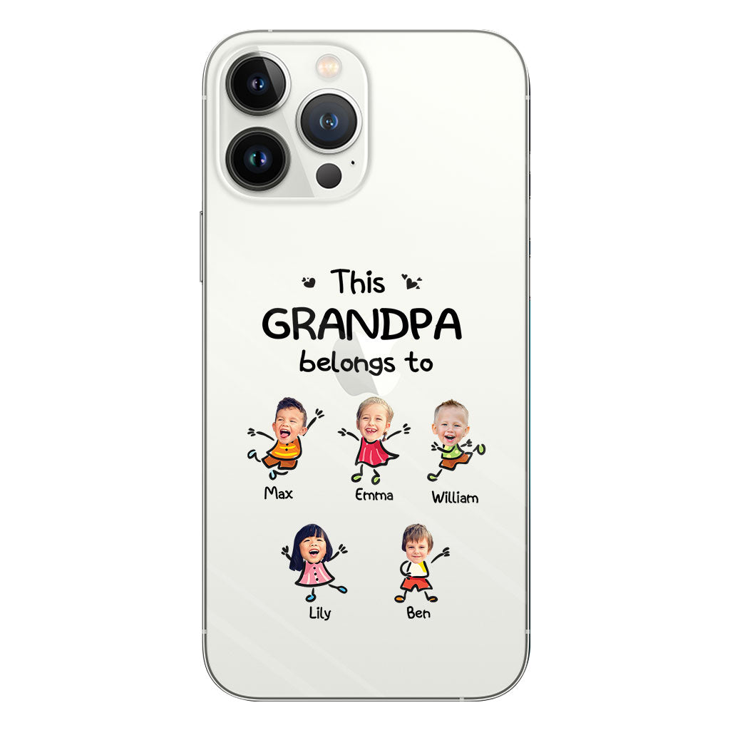 This Grandpa Belongs To - Personalized Grandpa Clear Phone Case