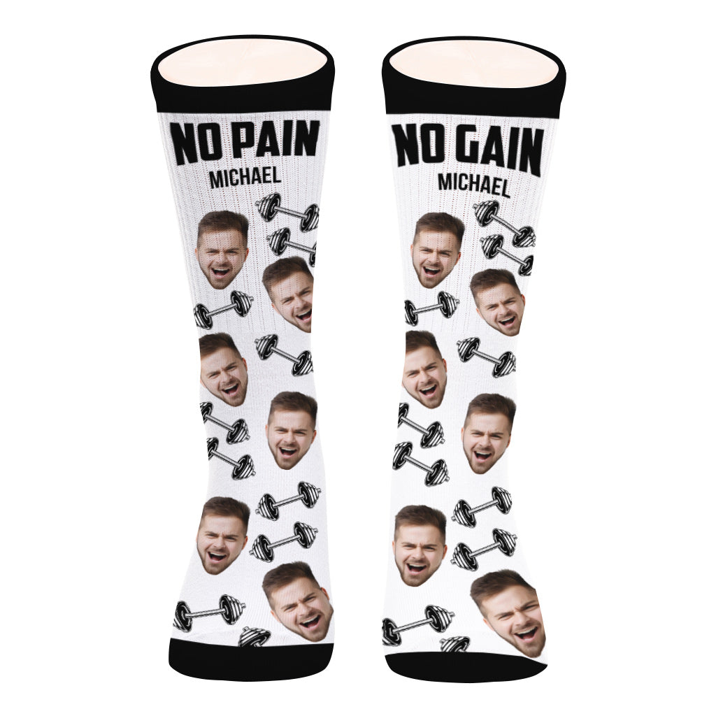 No Pain No Gain - Personalized Fitness Socks