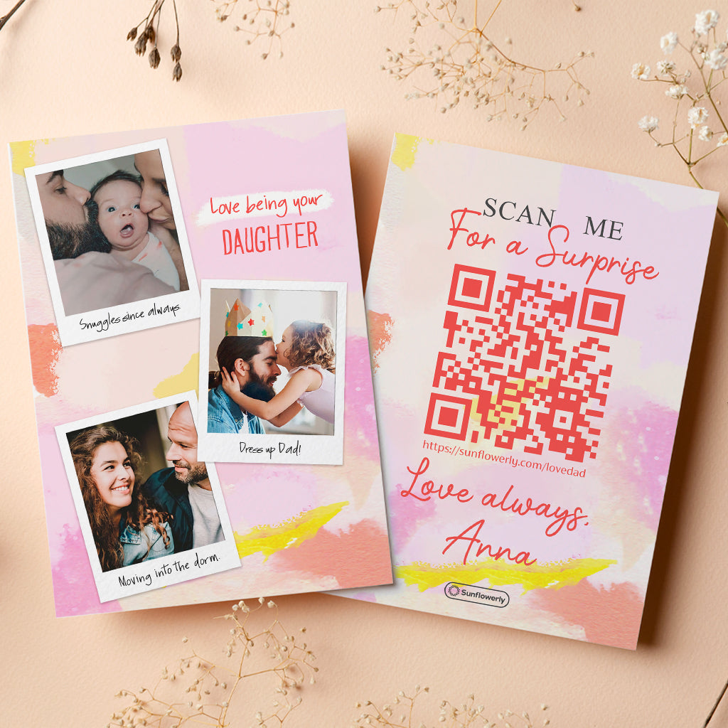 Love Being Your Daughter - Personalized QR Greeting Card