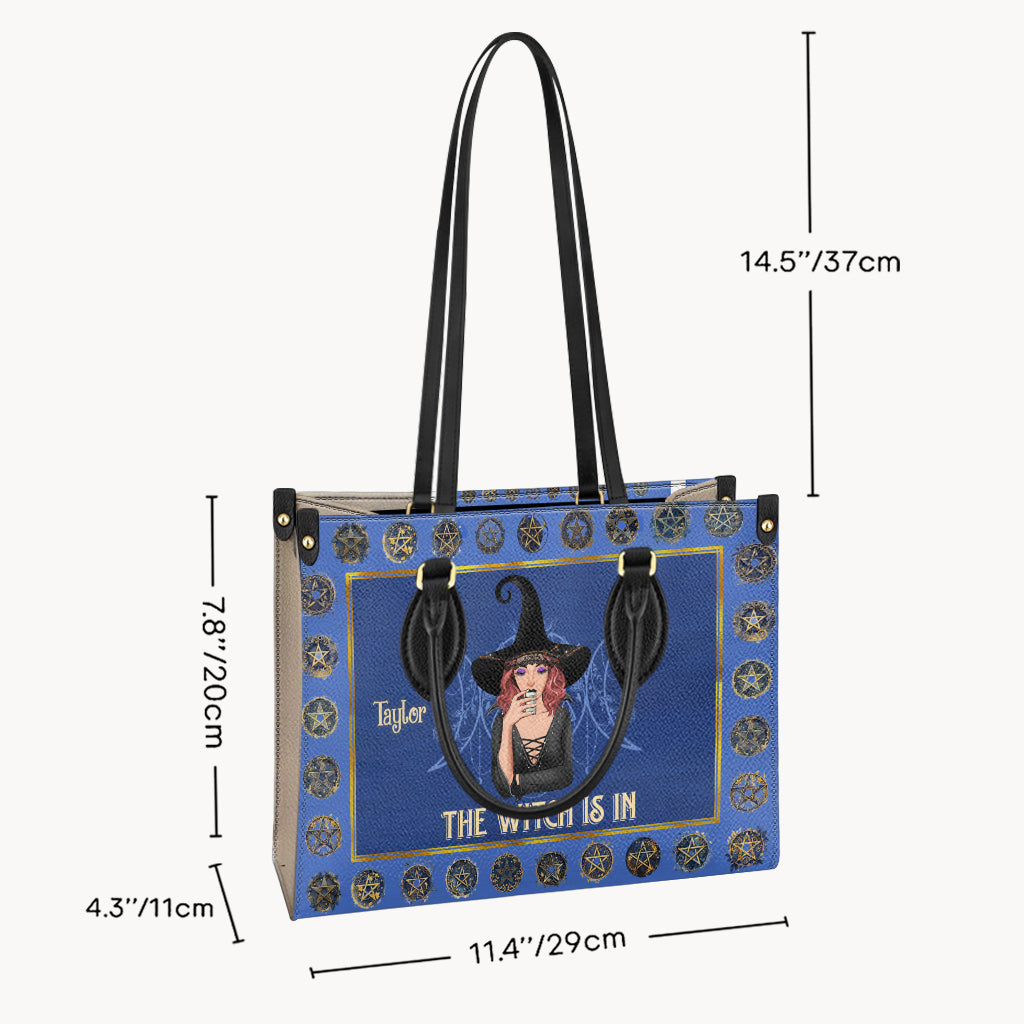 The Witch Is In - Personalized Witch Leather Handbag