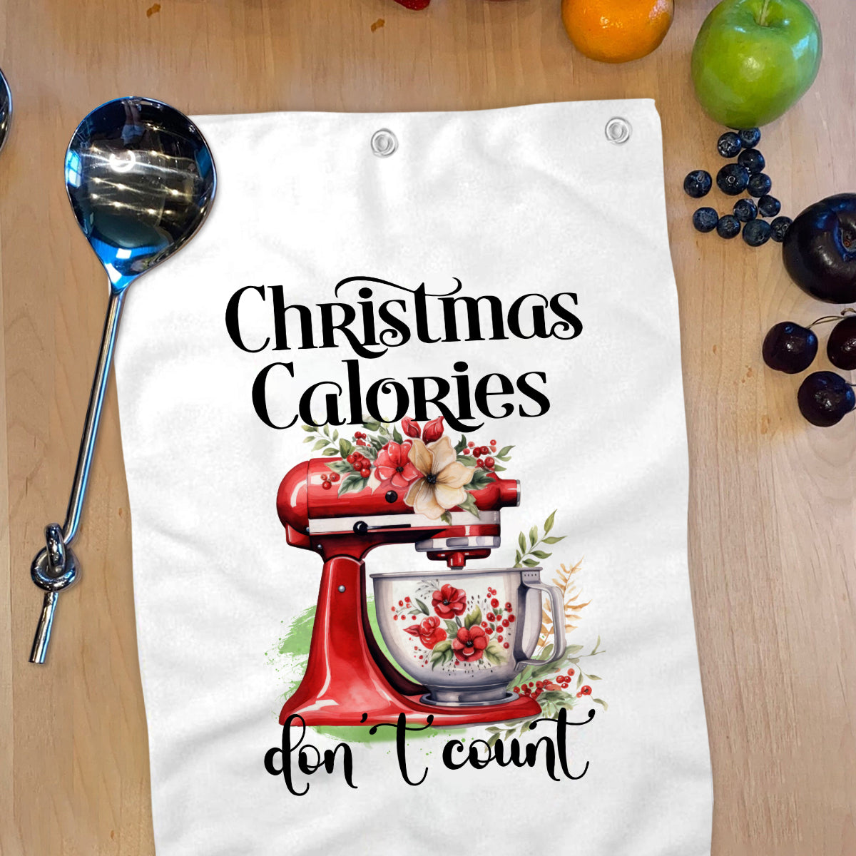 Christmas Calories Don't Count - Personalized Baking Towel