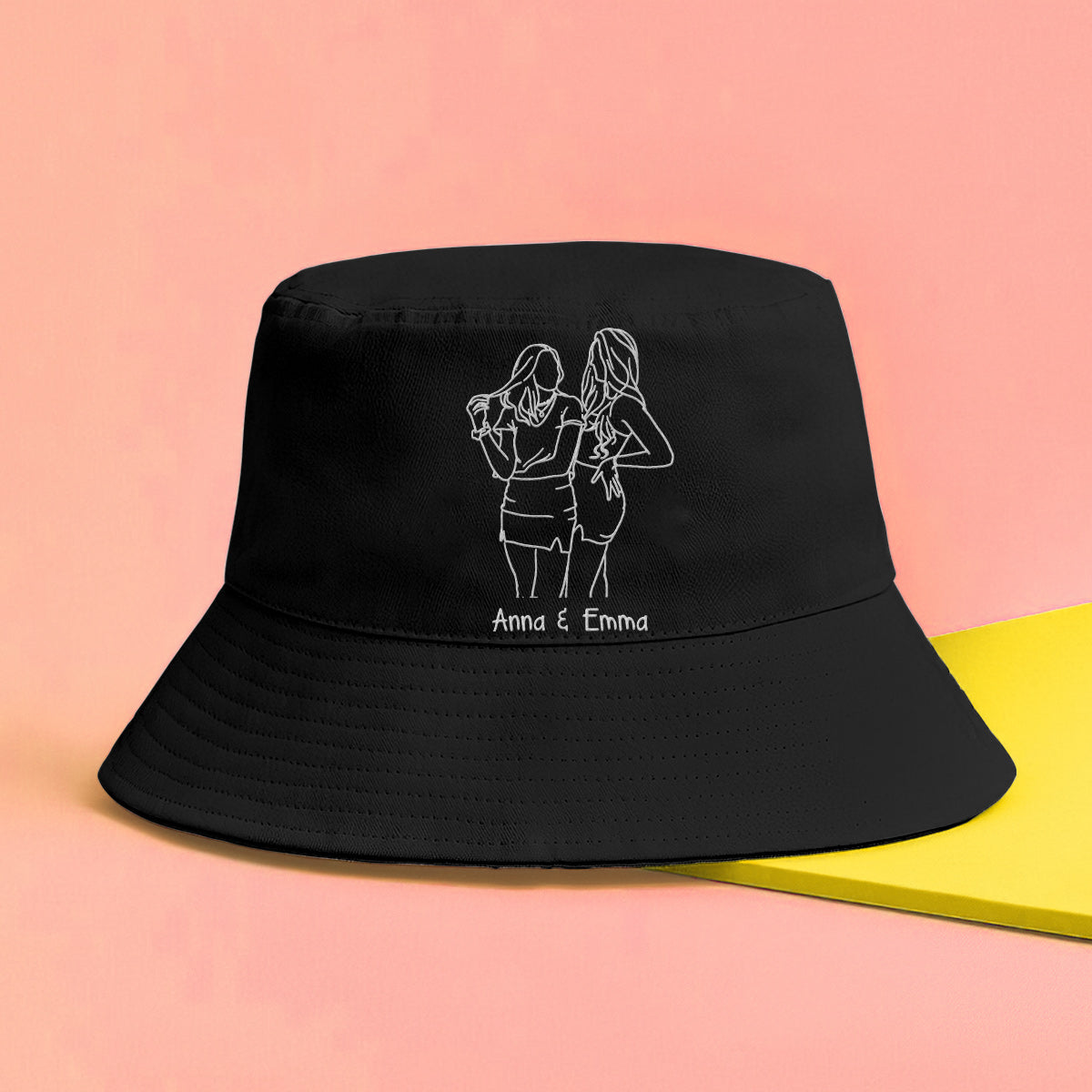 Custom Photo - Personalized Aunt Embroidered Bucket Hat