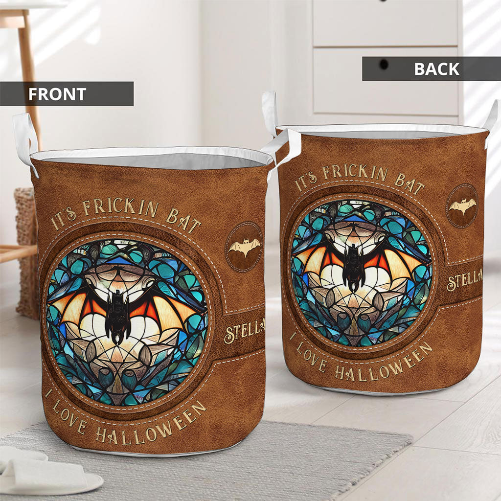 It's Frickin' Bat I Love Halloween - Personalized Witch Laundry Basket