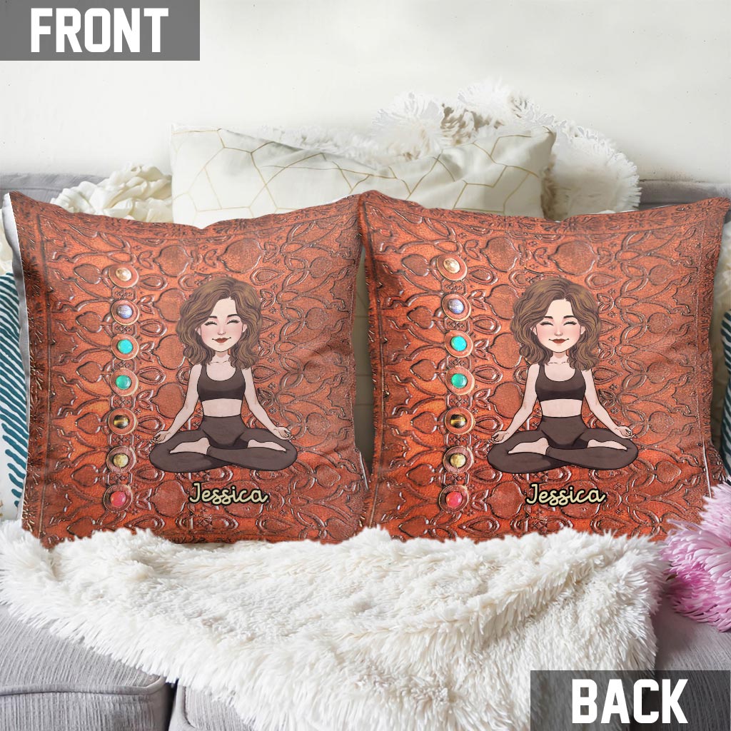 Namaste - Personalized Yoga Throw Pillow