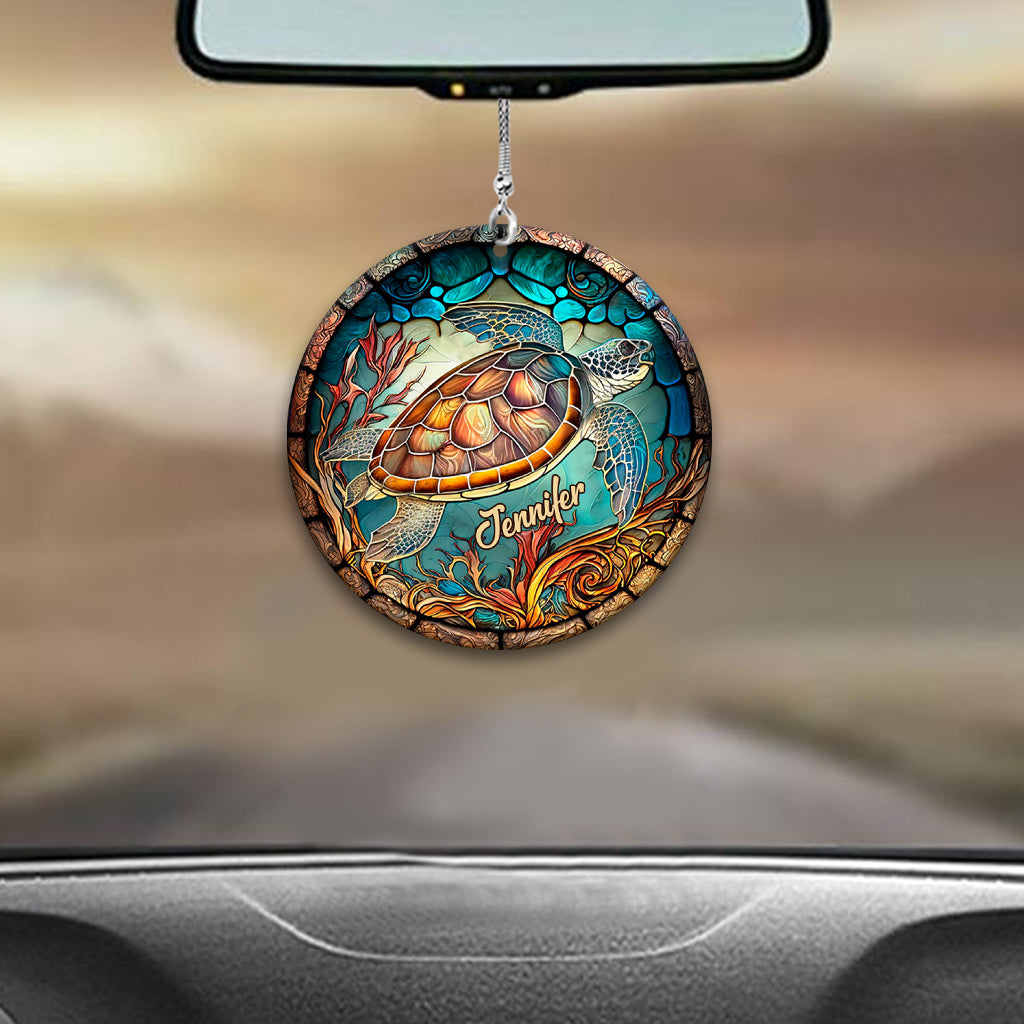 Love Turtles - Personalized Turtle Car Ornament