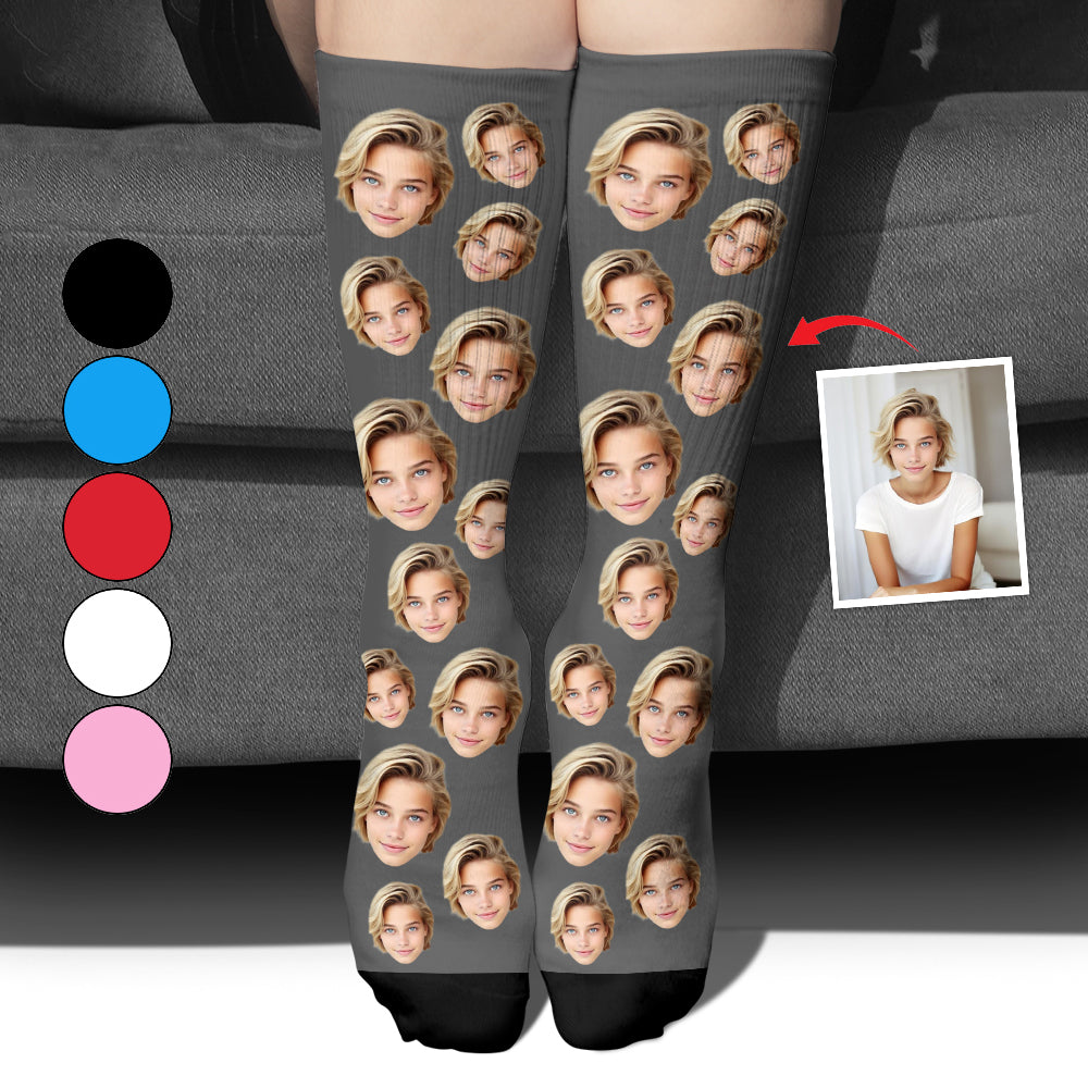 Custom Face - Personalized granddaughter Socks