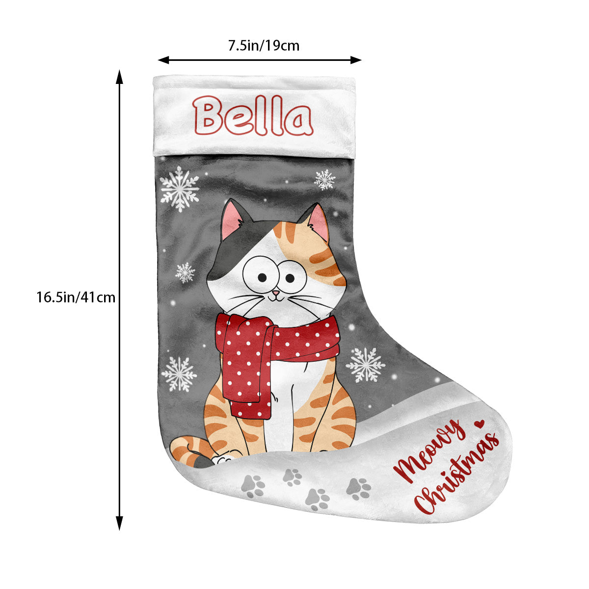 Meowy Christmas - Personalized Cat Christmas Stockings