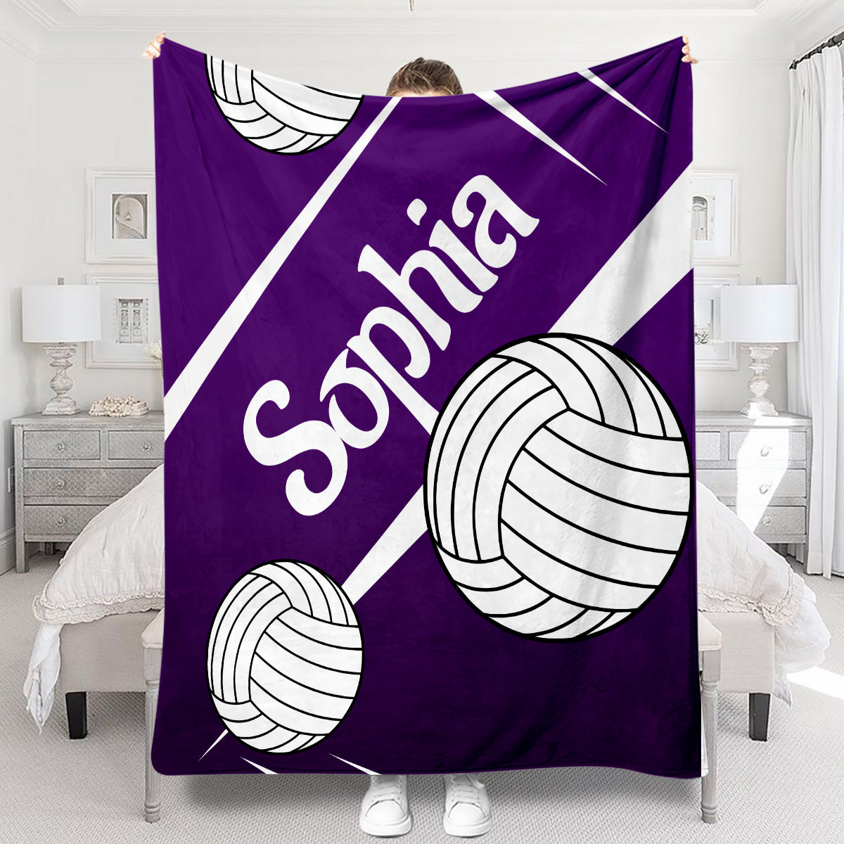 Volleyball Girl - Personalized Volleyball Blanket