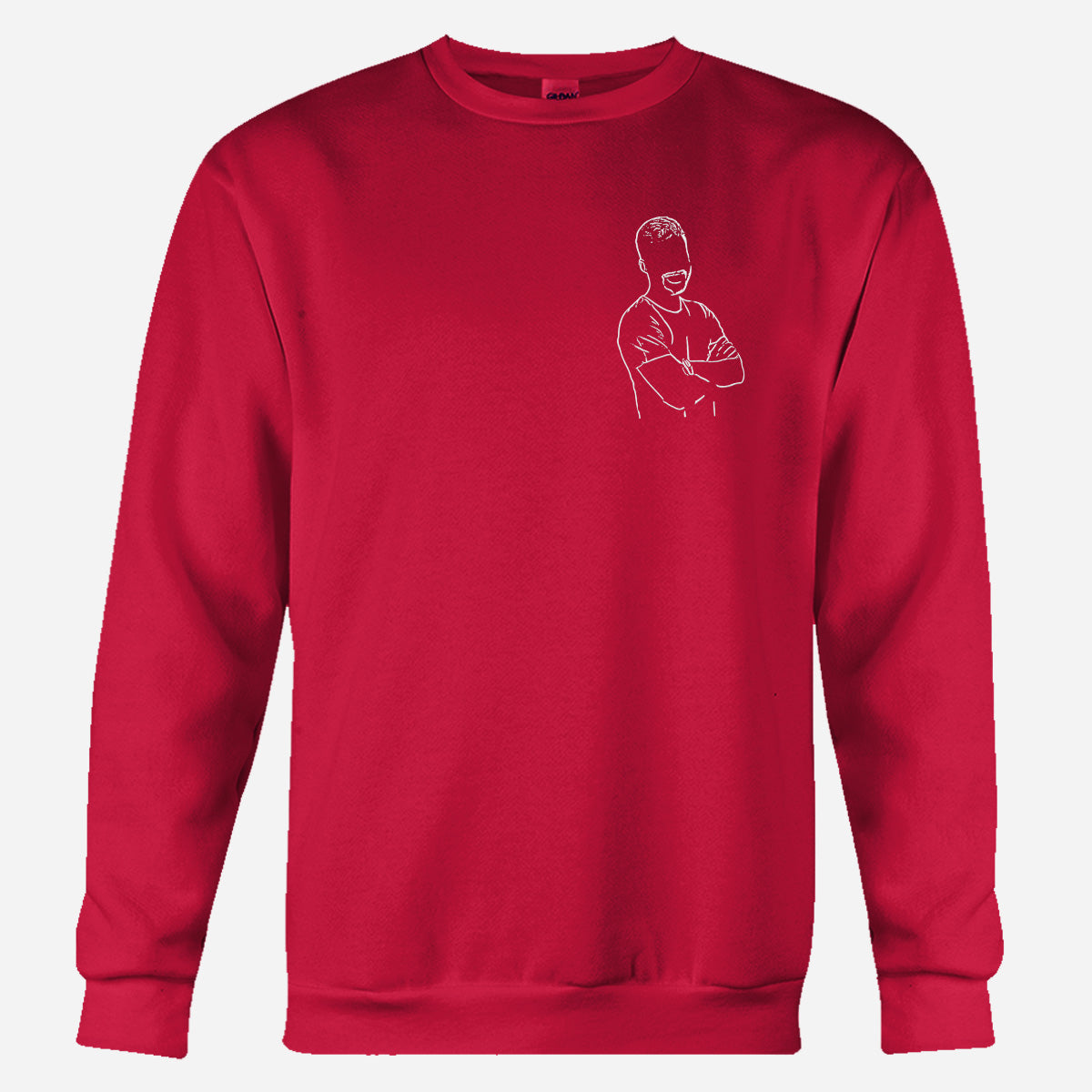 Custom Line Art - Personalized Son Embroidered Sweater