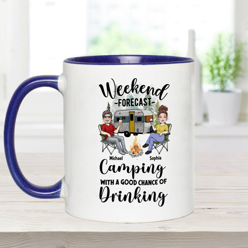 Weekend Forecast - Personalized Camping Accent Mug