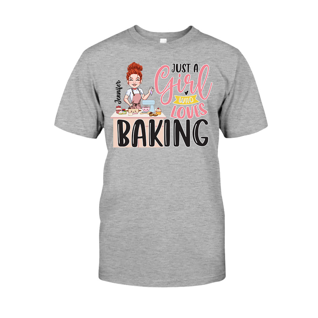 Just A Girl Who Loves Baking - Personalized Baking T-shirt and Hoodie