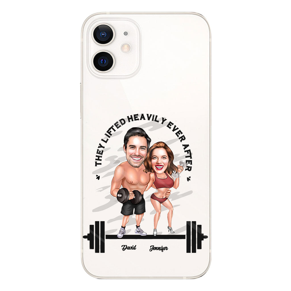 They Lifted Heavily Ever After - Personalized Fitness Clear Phone Case