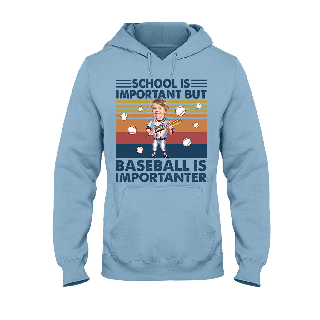 School Is Important But - Personalized Baseball T-shirt And Hoodie