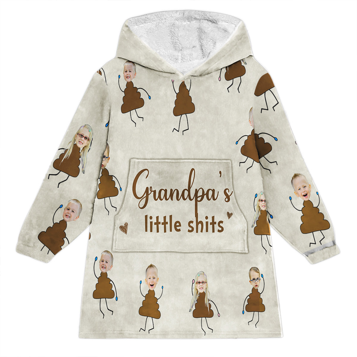 Grandma's Little Cuties - Gift for grandma, mom, dad, grandpa - Personalized Blanket Hoodie