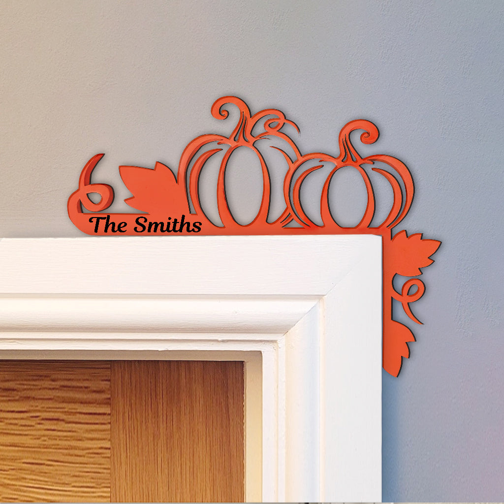 Thanksgiving Pumpkin - Personalized Thanksgiving Door Frame Decoration