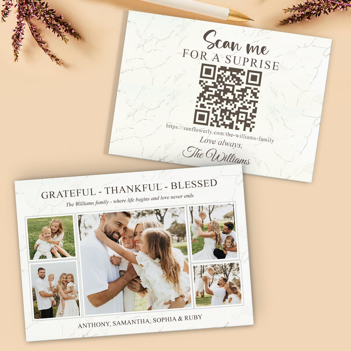 Forever Love - Personalized QR Greeting Card