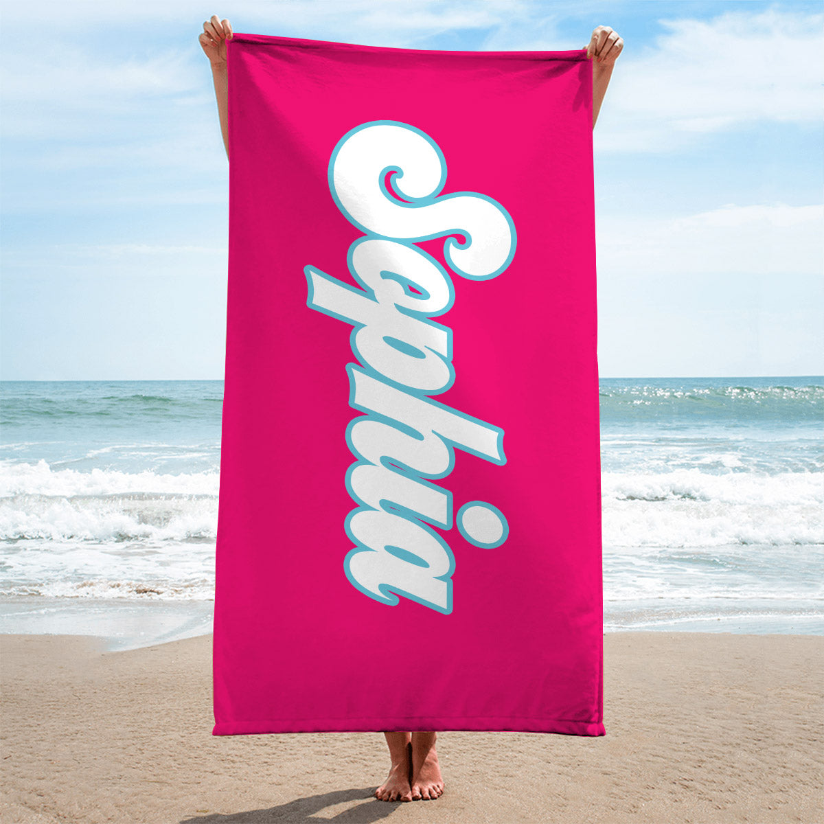 Colorful Name - Personalized Beach Towel