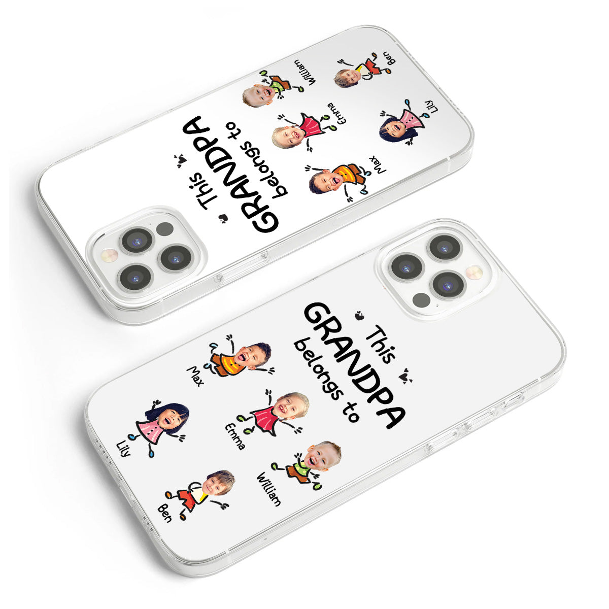 This Grandpa Belongs To - Personalized Grandpa Clear Phone Case