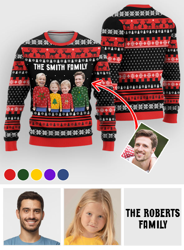 Our Family - Personalized Family Ugly Sweater