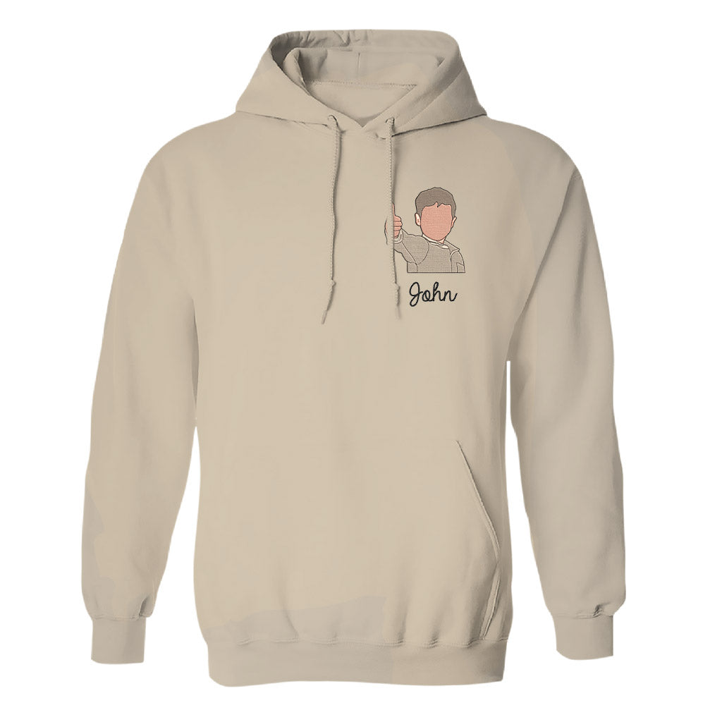 Custom 2D Photo - Personalized Kid Embroidered Hoodie