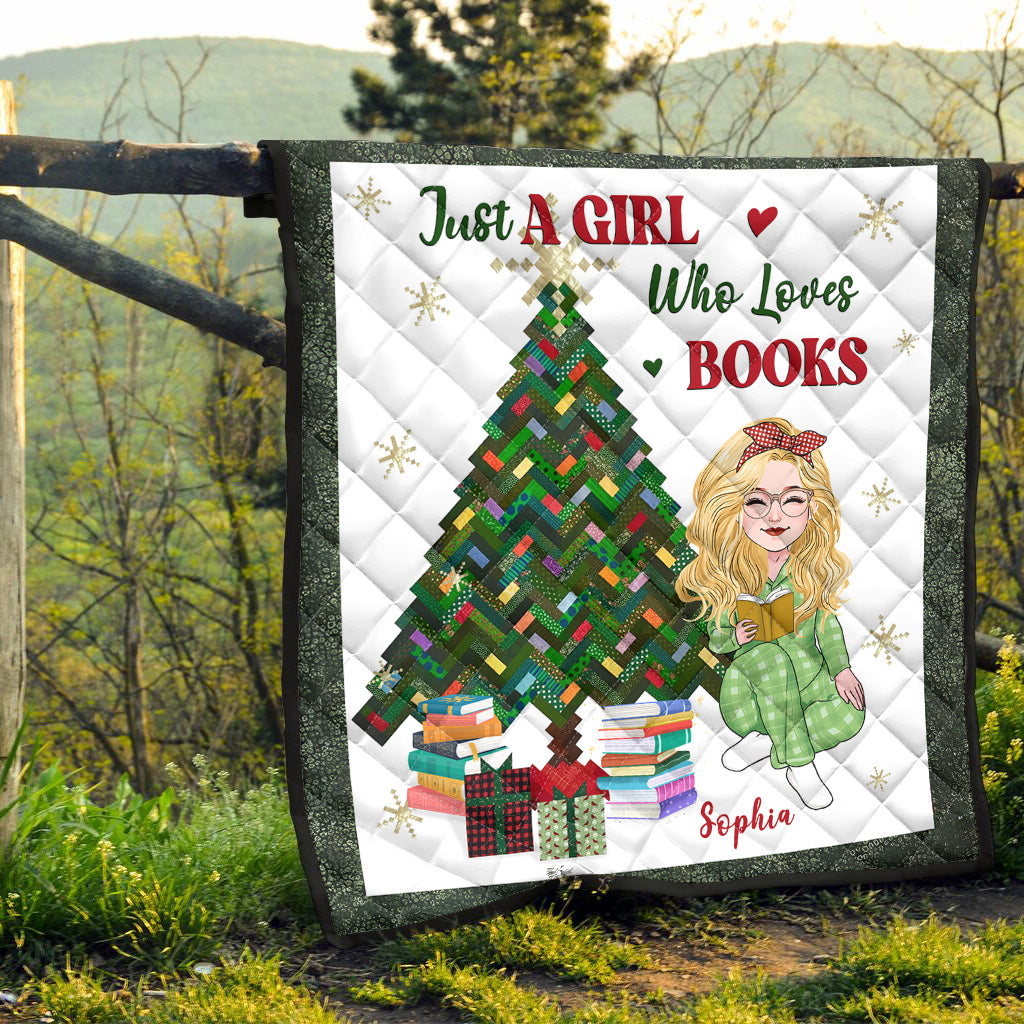 Just A Girl Who Loves Books - Personalized Book Quilt