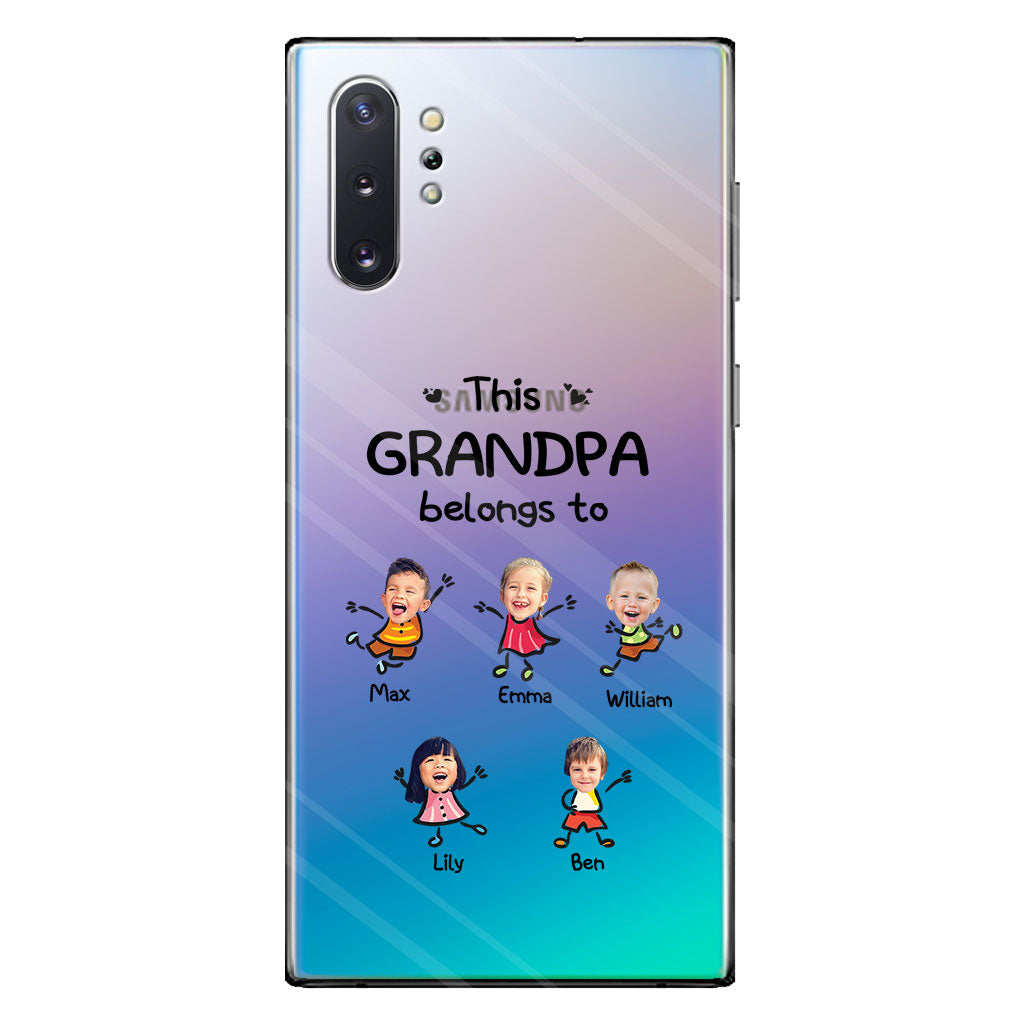 This Grandpa Belongs To - Personalized Grandpa Clear Phone Case