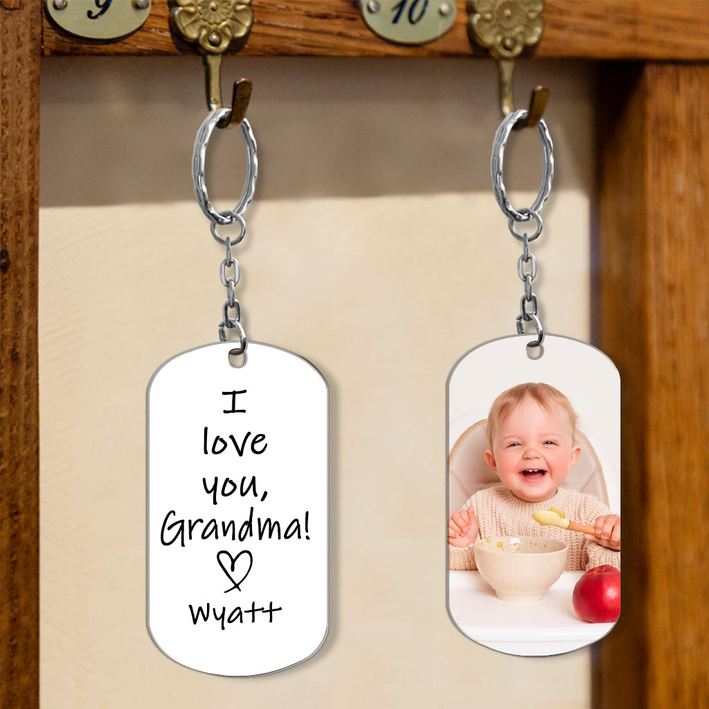 I Love You Grandma - Personalized Grandma Stainless Steel Keychain