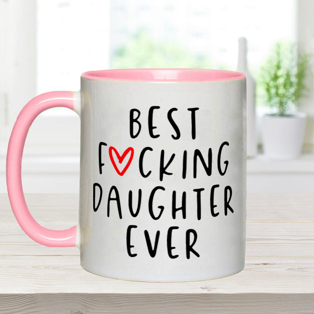 Best Daughter Ever - Personalized Daughter Accent Mug