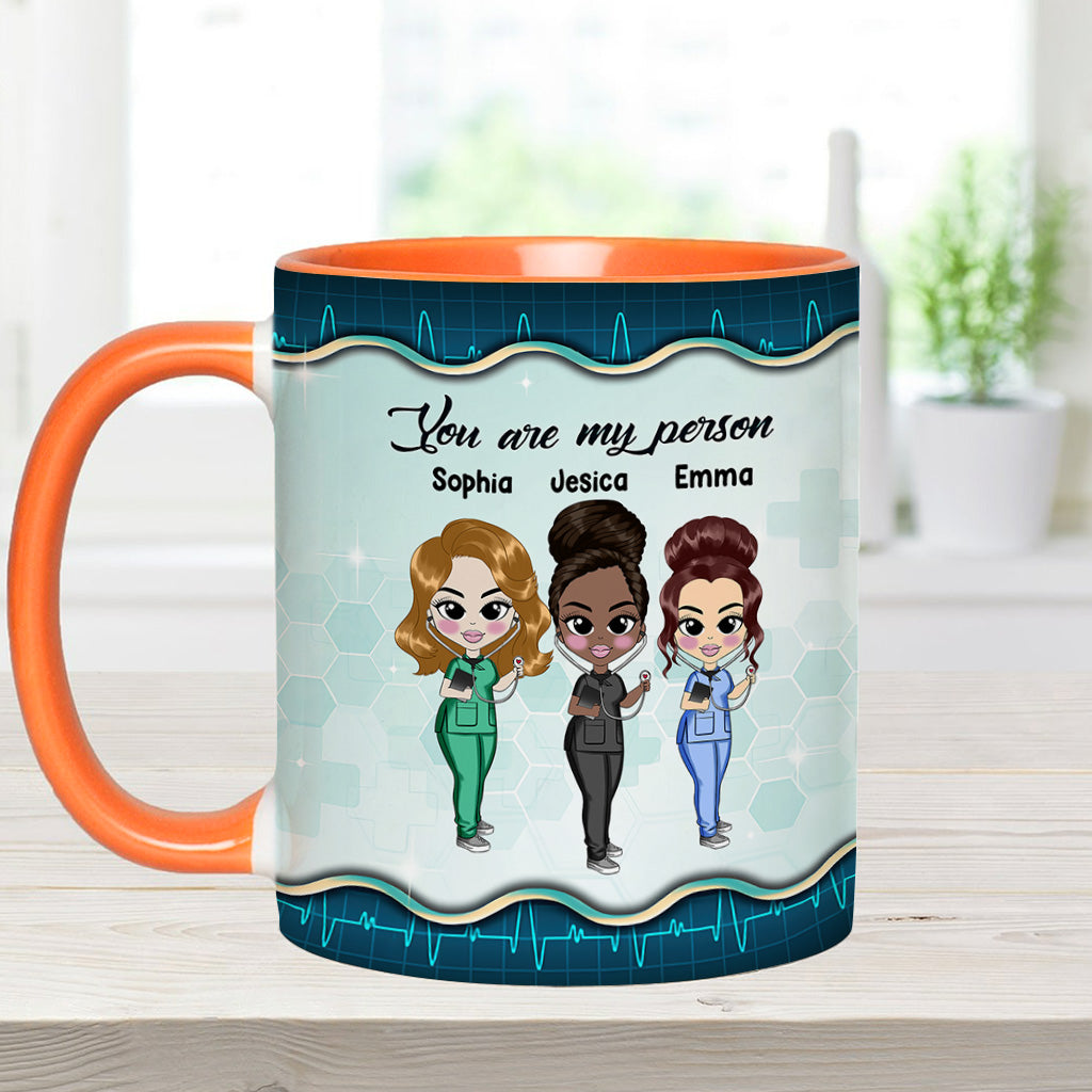 Chance Made Us Coworkers - Personalized Nurse Accent Mug