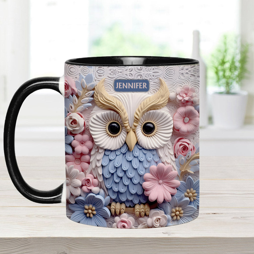 Beautiful Owl - Owl gift for boyfriend, girlfriend - Personalized Accent Mug