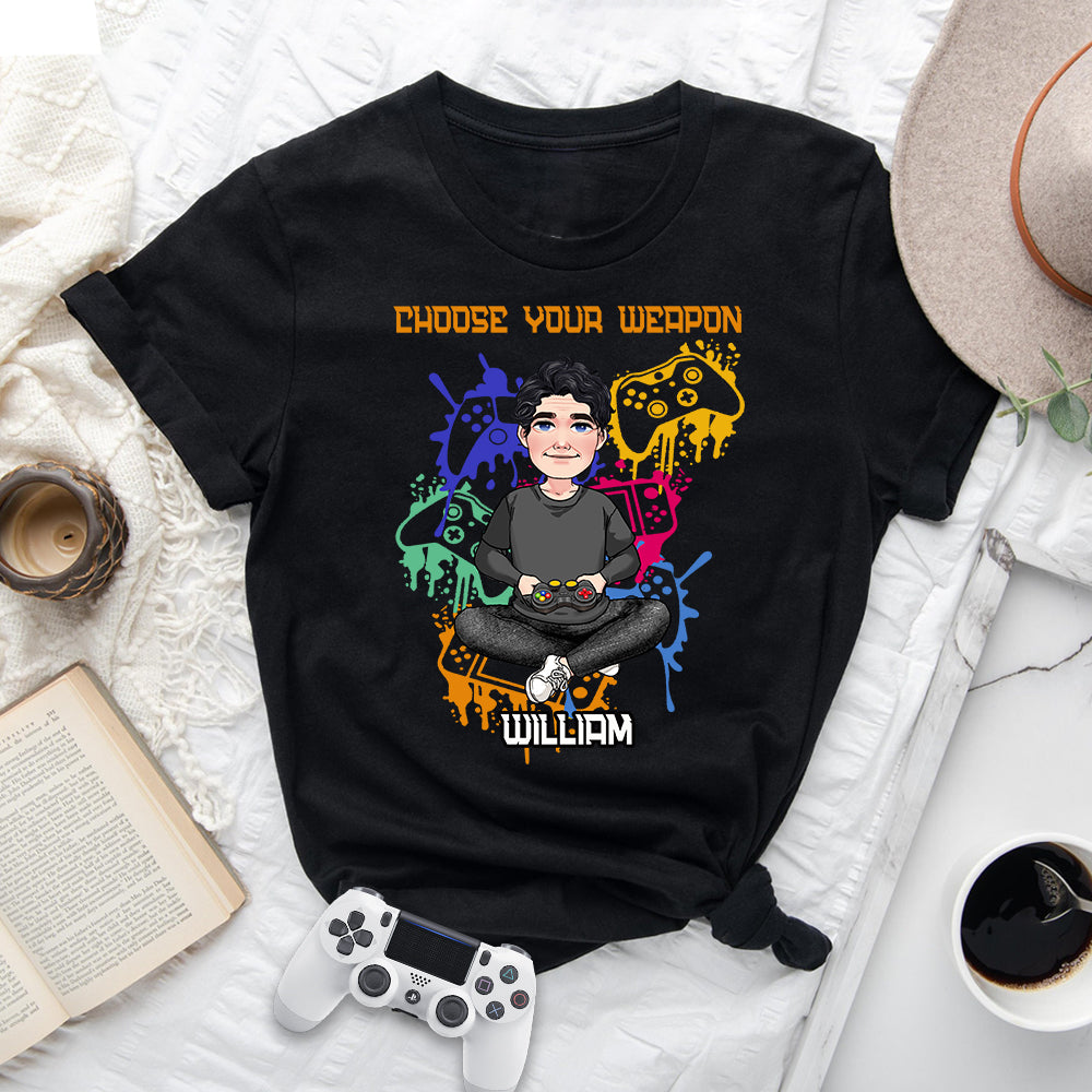 Choose Your Weapon - Personalized Video Game T-shirt and Hoodie