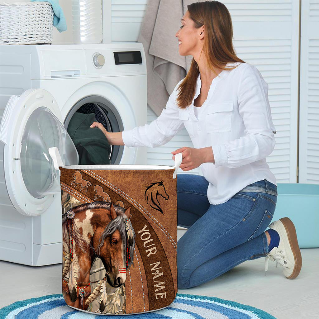 Love Horses - Personalized Horse Laundry Basket