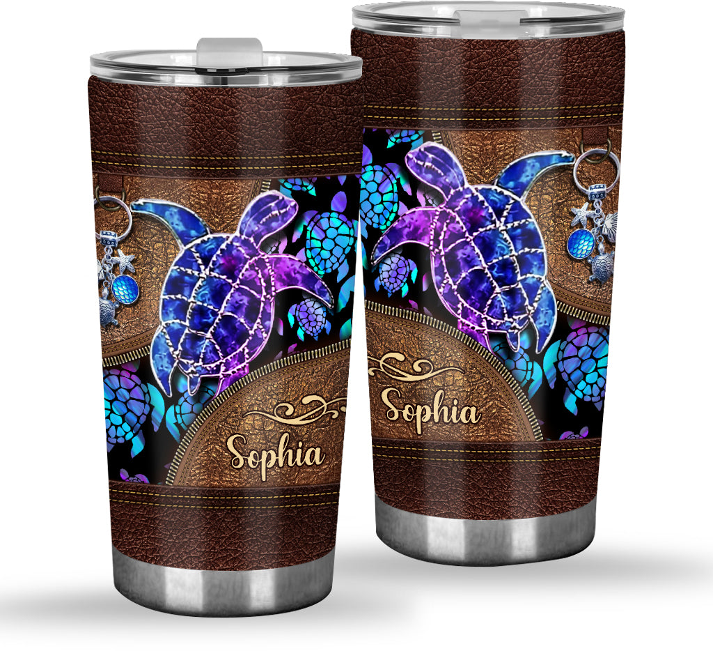 Salty Lil' Beach - Personalized Turtle Tumbler