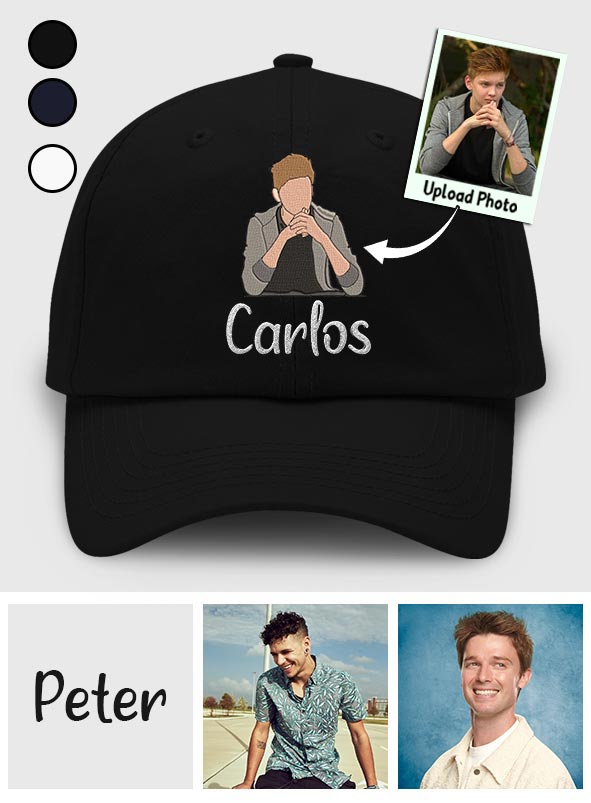 Custom 2D Photo - Personalized Uncle Embroidered Classic Cap