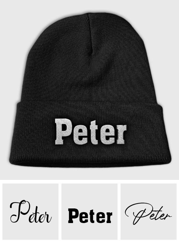 Custom Name - Personalized grandson Embroidered Beanie